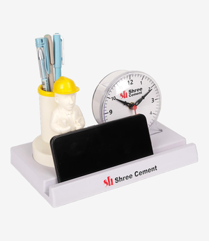 White table clock