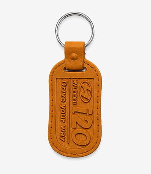 KKM-p04-04-die-moulding-pvc-keychain Orange PVC keychain on a metal split ring