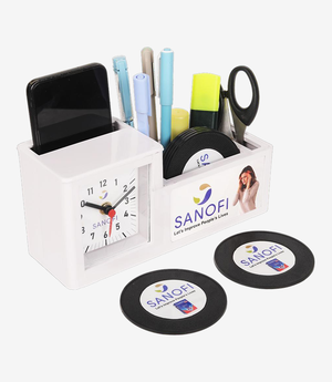 White table clock