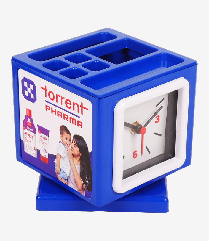 Custom Blue Table Clock - Design 013 | KKM Keychains
