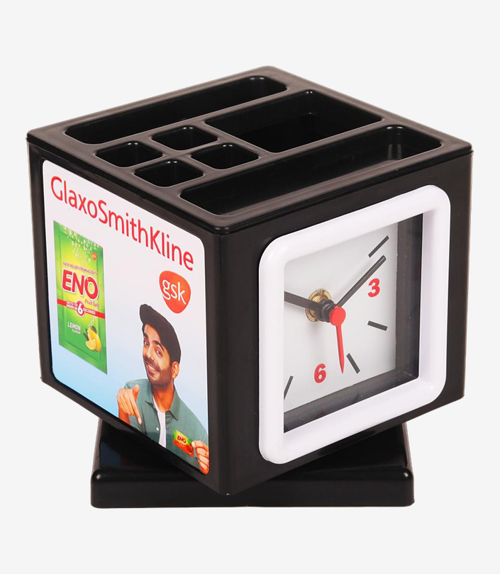 Custom Black Table Clock - Design 014 | KKM Keychains