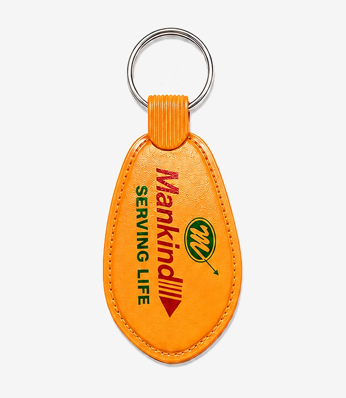 Custom Orange ABS Keychain - Design 039 | KKM Keychains