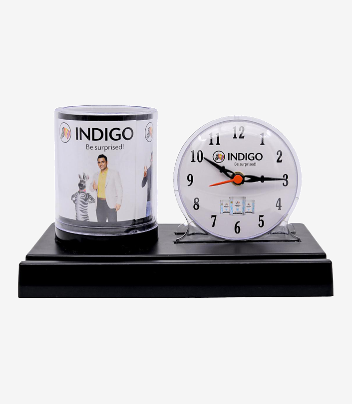 Custom Grey Table Clock - Design 016 | KKM Keychains