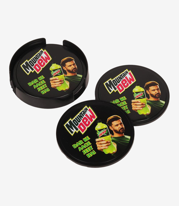 Custom Black Coaster Set - Design 036 | KKM Keychains