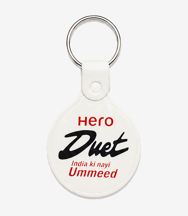 KKM-p12-06-abs-double-sided-laminated-keychain White ABS keychain on a metal split ring