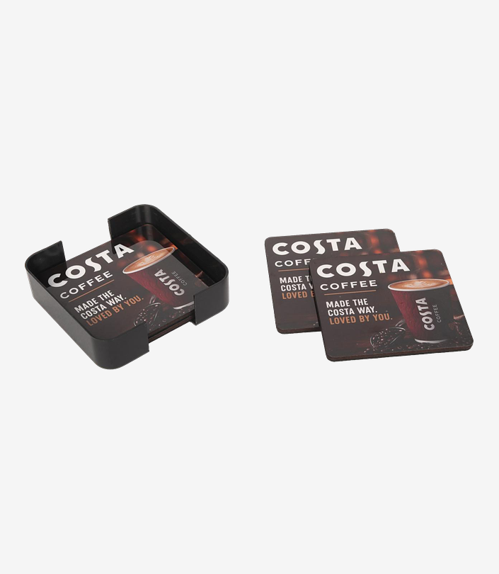 Custom Grey Coaster Set - Design 044 | KKM Keychains