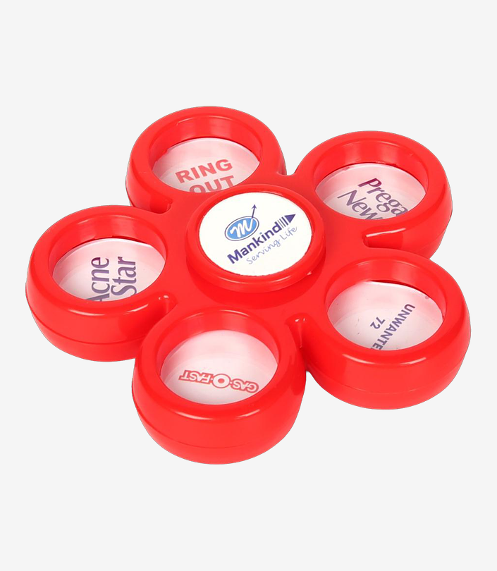 Custom Red Plastic Paper Weight - Design 181 | KKM Keychains