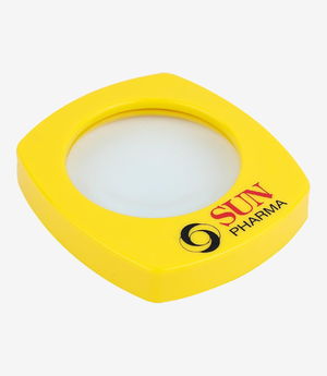 KKM-p139-xxx-plastic-paper-weight-y439 Yellow plastic paper weight