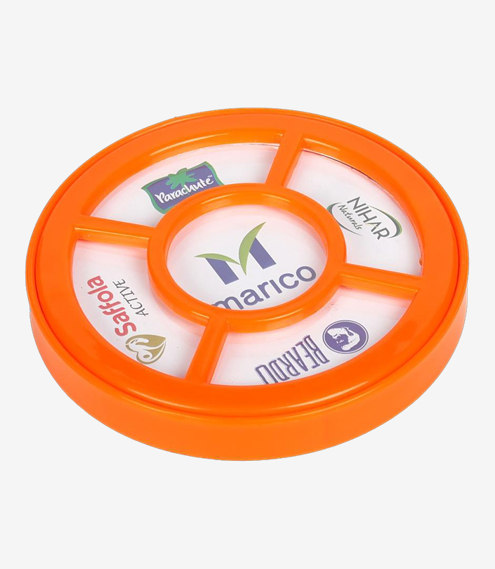 Custom Orange Plastic Paper Weight - Design 203 | KKM Keychains