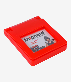 Red plastic paper weight