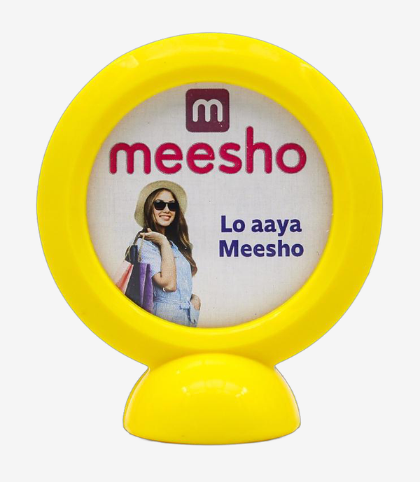 Yellow plastic paper weight