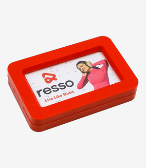 Red plastic paper weight