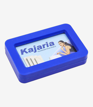 Blue plastic paper weight