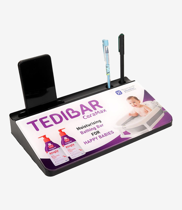 Black desk organiser