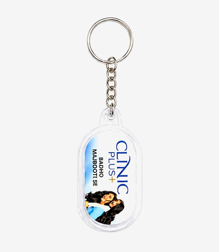 Custom White Plastic Keychain - Design 081 | KKM Keychains