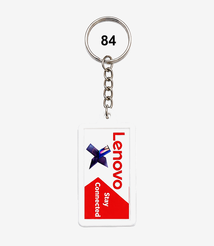 Custom Red Plastic Keychain - Design 085 | KKM Keychains