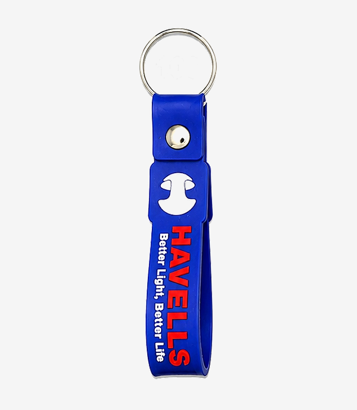 Custom Blue Silicone Keychain - Design 107 | KKM Keychains