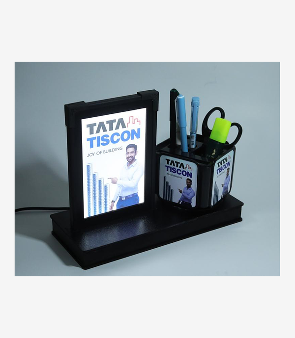 Blue pen stand