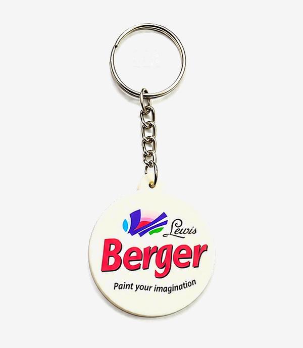 KKM-p26-03-silicon-u-v-printed-keychain Red silicone keychain on a metal split ring