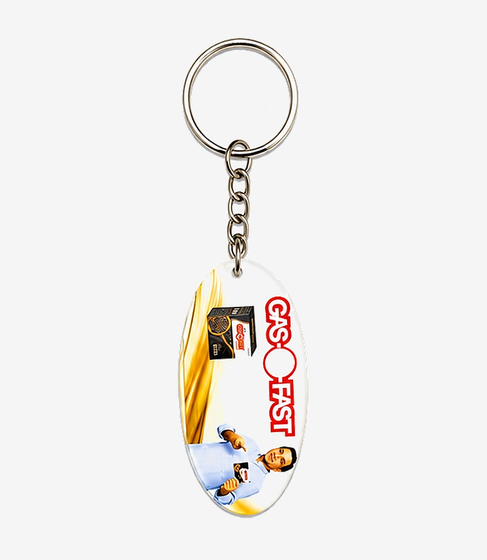 Custom Orange Acrylic Keychain - Design 118 | KKM Keychains