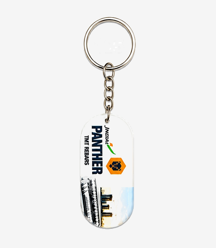 Custom Grey Acrylic Keychain - Design 121 | KKM Keychains