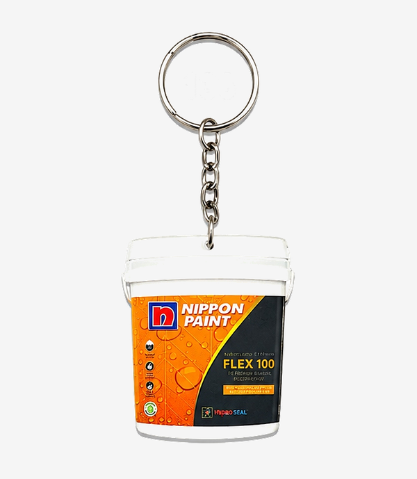 KKM-p30-02-acrylic-keychain-4mm Orange acrylic keychain on a metal split ring