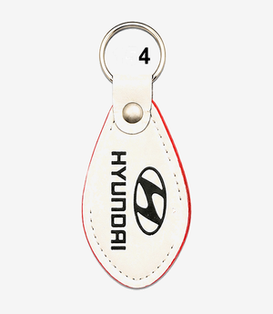 KKM-p33-04-leather-imported-rexine-keychain Grey leather keychain on a metal split ring