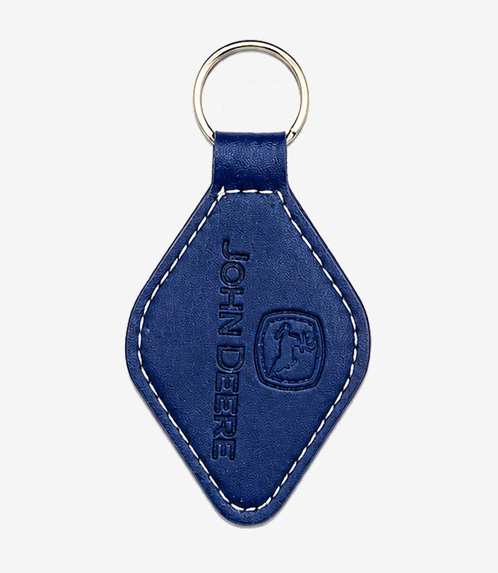 Custom Blue Leather Keychain - Design 151 | KKM Keychains