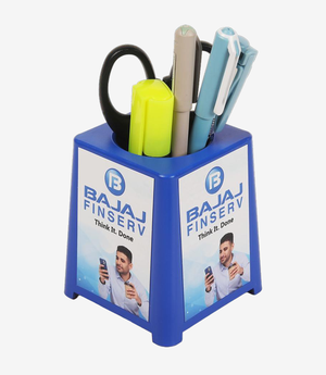Blue pen stand
