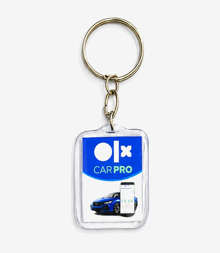 Custom White Crystal Keychain - Design 180 | KKM Keychains