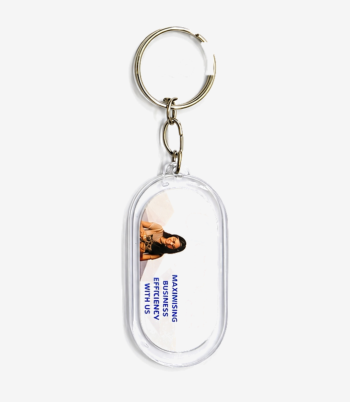 Custom White Crystal Keychain - Design 185 | KKM Keychains
