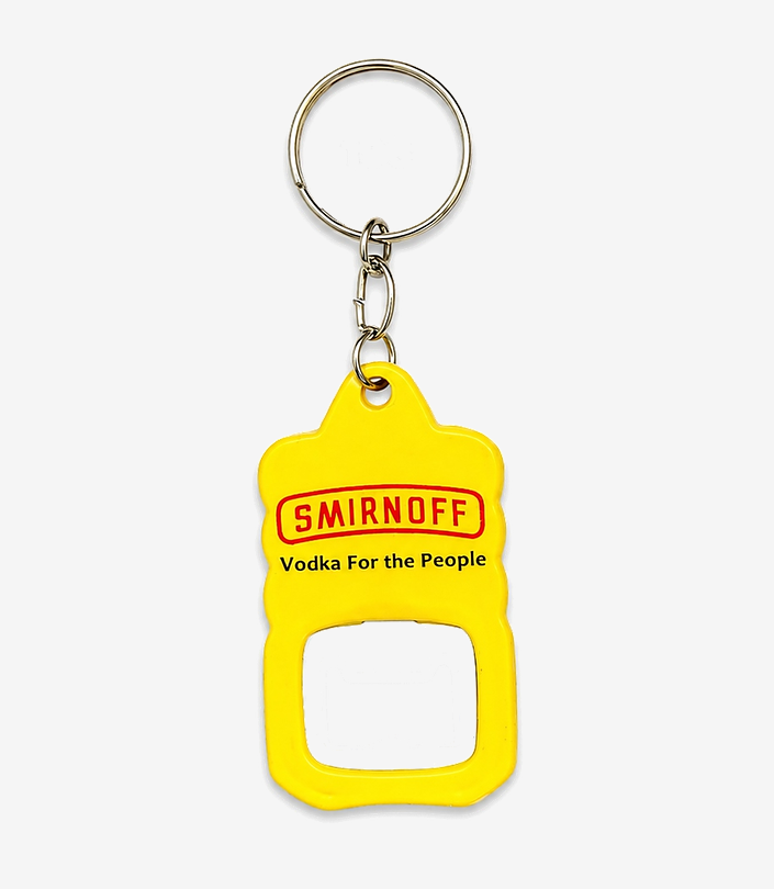 Custom Yellow Bottle Opener Keychain - Design 192 | KKM Keychains