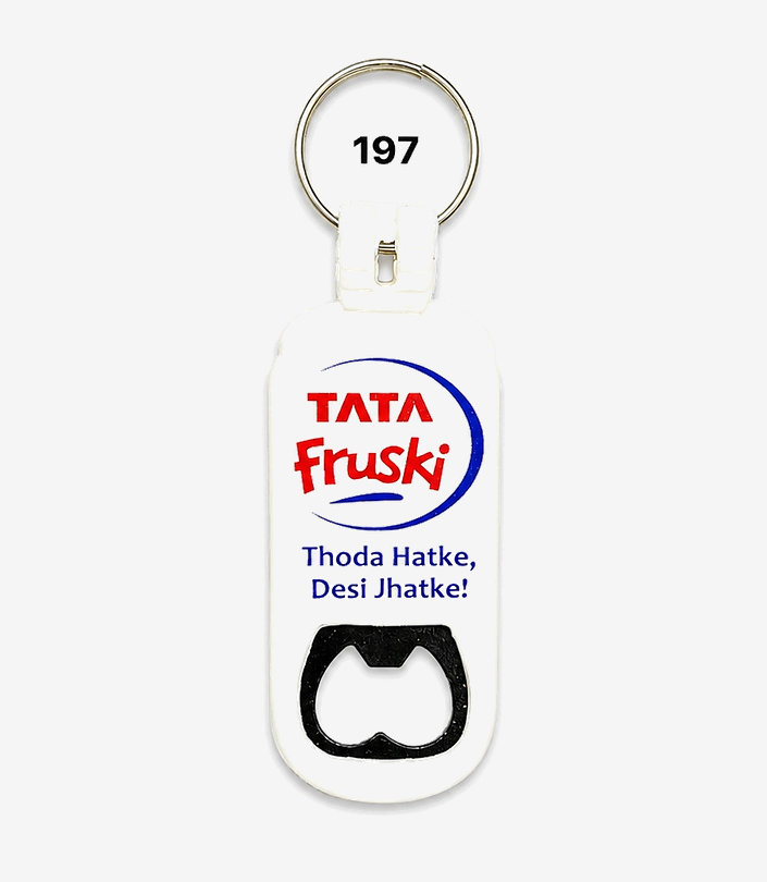 Custom Grey Bottle Opener Keychain - Design 193 | KKM Keychains