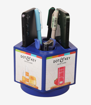 Blue pen stand