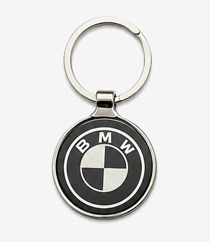 Silver metal keychain on a split ring