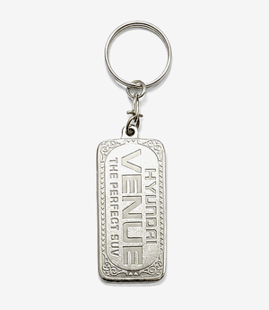 KKM-p45-02-metal-spark-nickel-keychain Silver metal keychain on a split ring