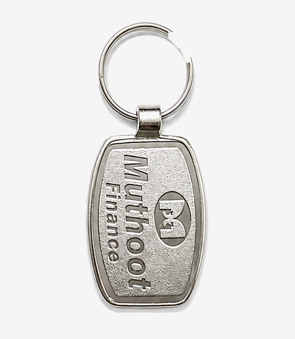 KKM-p45-06-metal-spark-nickel-keychain Silver metal keychain on a split ring