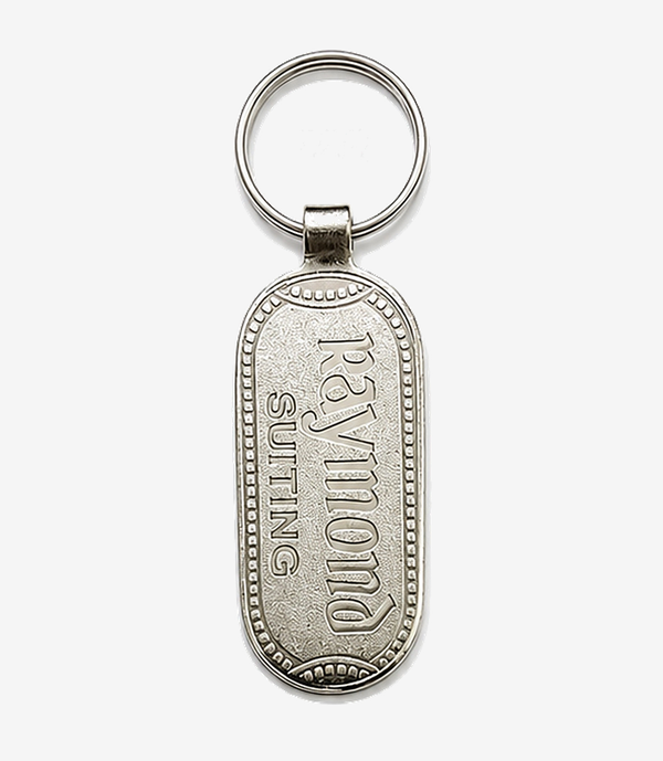 KKM-p46-02-metal-spark-nickel-keychain Silver metal keychain on a split ring