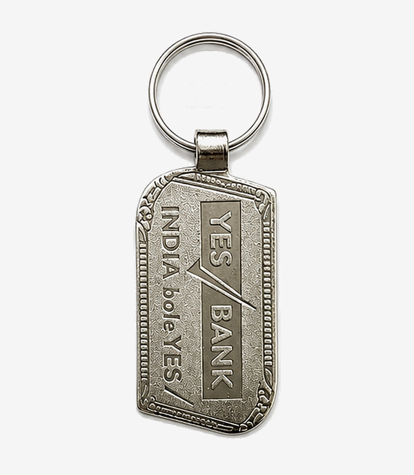 KKM-p46-05-metal-spark-nickel-keychain Silver metal keychain on a split ring