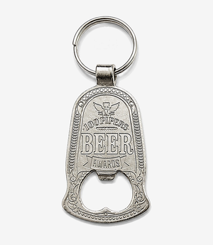 Silver metal keychain on a split ring