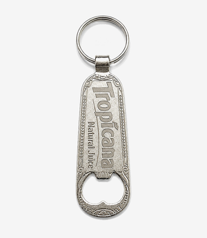 Silver metal keychain on a split ring