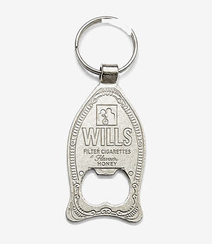 Silver metal keychain on a split ring