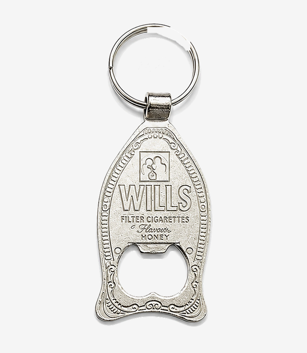 Silver metal keychain on a split ring