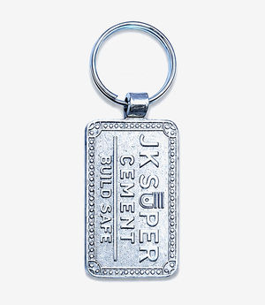 Silver metal keychain on a split ring