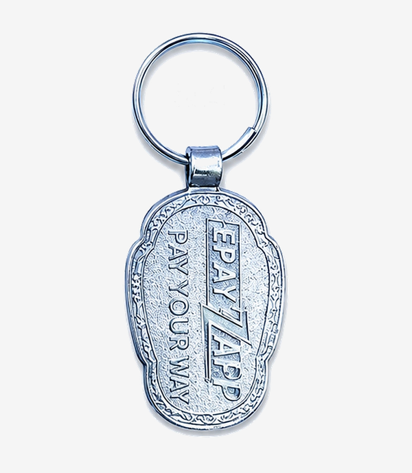 KKM-p48-06-metal-chrome-plated-keychain Silver metal keychain on a split ring