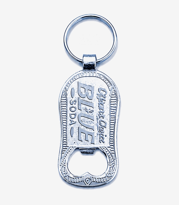 Silver metal keychain on a split ring
