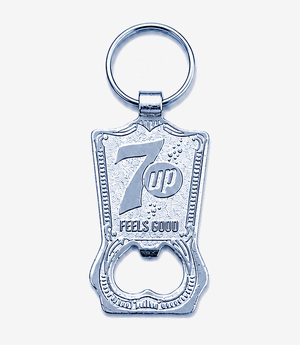 Silver metal keychain on a split ring