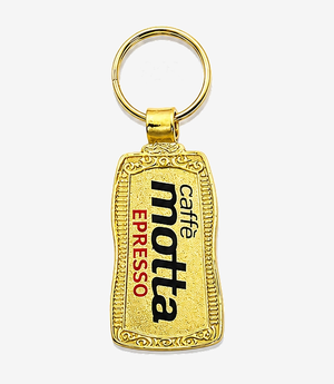 Gold metal keychain on a split ring