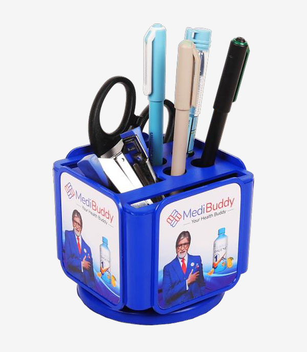 KKM-p50-xxx-pen-stand-y339 Blue pen stand