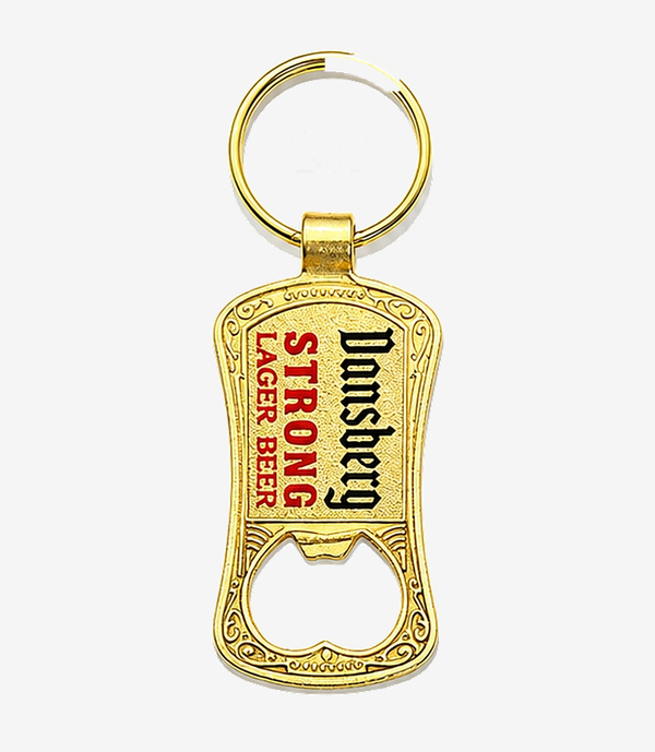 KKM-p51-01-metal-golden-meena-keychain Gold metal keychain on a split ring